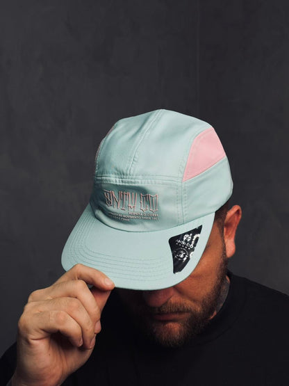 BONÉ FIVE PANEL ANTH CO. AZUL/ROSA BÊBÊ