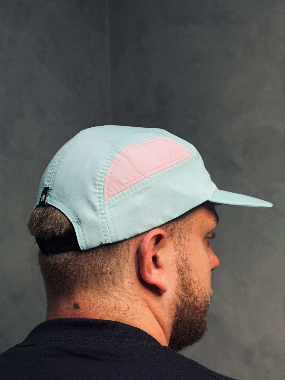 BONÉ FIVE PANEL ANTH CO. AZUL/ROSA BÊBÊ