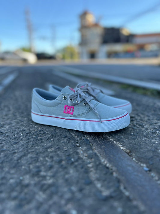 TÊNIS DC NEW FLASH GREY WHITE PINK