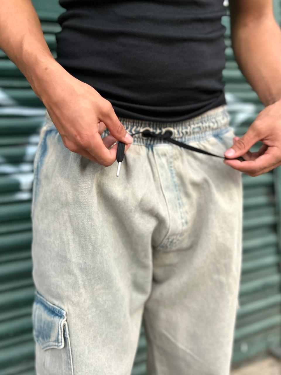 CALÇA JEANS CARGO JOHN ROGER