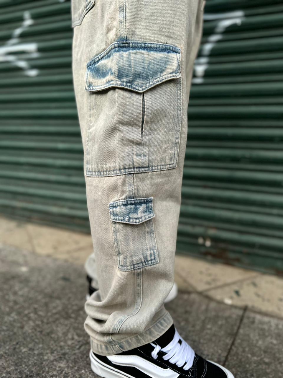 CALÇA JEANS CARGO JOHN ROGER
