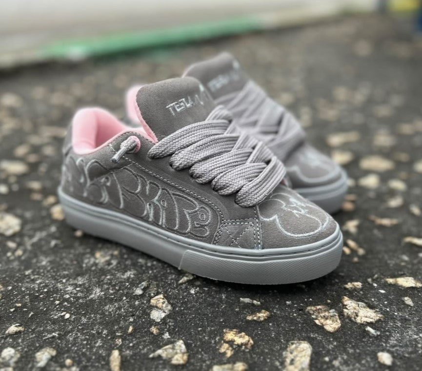 TÊNIS TESLA HERTZ ART GREY PINK