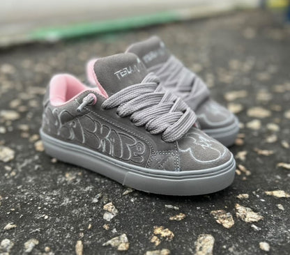 TÊNIS TESLA HERTZ ART GREY PINK