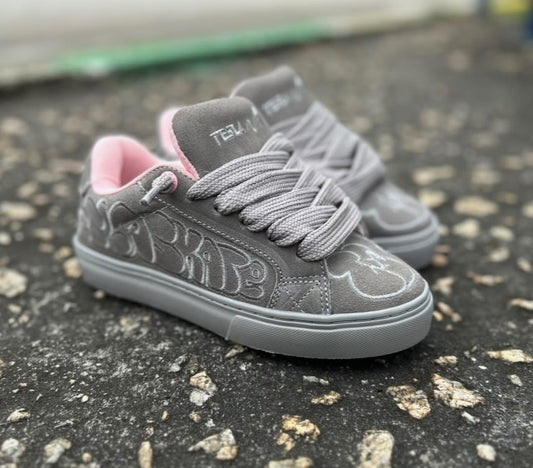 TÊNIS TESLA HERTZ ART GREY PINK