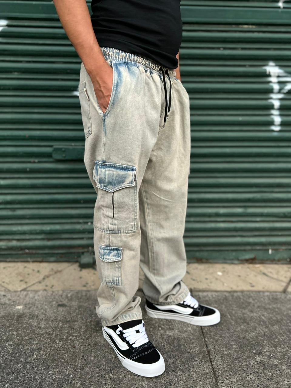 CALÇA JEANS CARGO JOHN ROGER