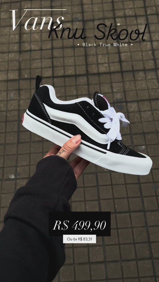 TÊNIS VANS KNU SKOOL BLACK TRUE WHITE